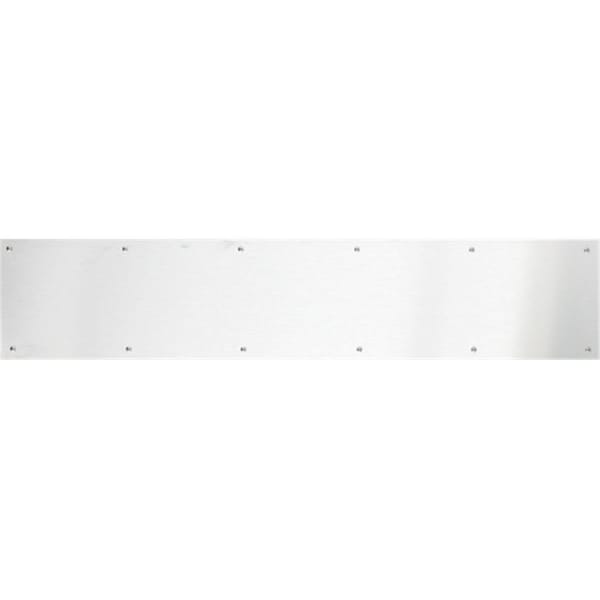 Brass Accents 6 in. x 28 in. Kick Plate Satin Stainless Steel Adhesive Mount A09-P0628-630ADH - main